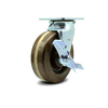Service Caster 6 Inch High Temp Phenolic Swivel Caster with Roller Bearing and Brake SCC SCC-30CS620-PHRHT-TLB